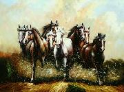 unknow artist Horses 053 china oil painting reproduction
